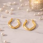 Aganya kreation Saoirse Earrings 18k Gold Plated Stainless Steel Tarnish Free Waterproof Female Jewellery