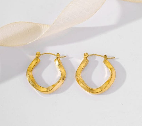 Aganya kreation Saoirse Earrings 18k Gold Plated Stainless Steel Tarnish Free Waterproof Female Jewellery