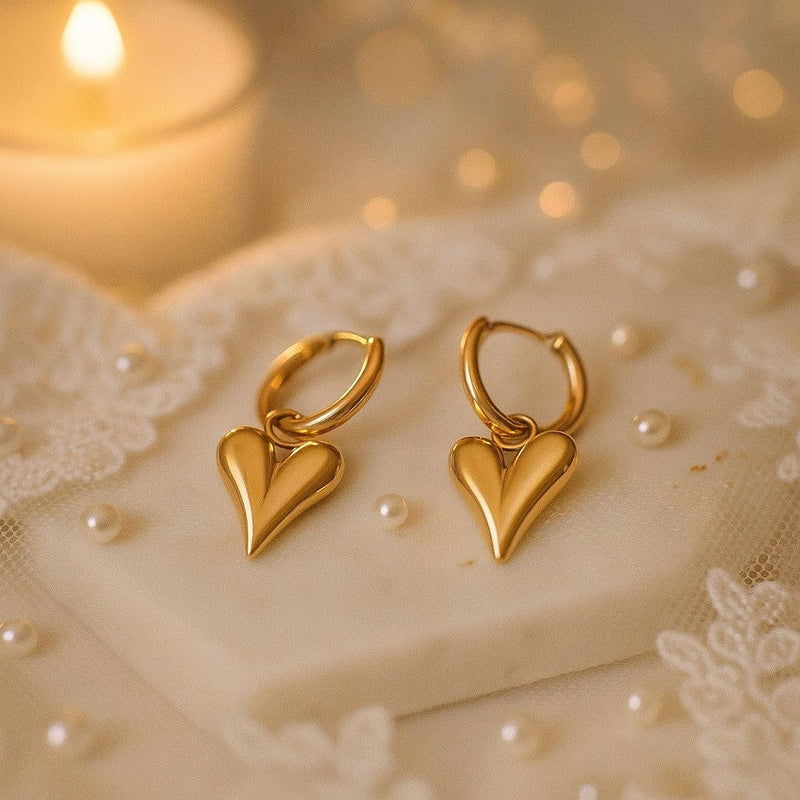 Aganya kreation Shine Earrings-18k-gold-plated-stainless-steel-tarnish-free-waterproof-female-jewellery