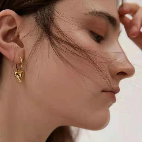 Aganya kreation Shine Earrings-18k-gold-plated-stainless-steel-tarnish-free-waterproof-female-jewellery