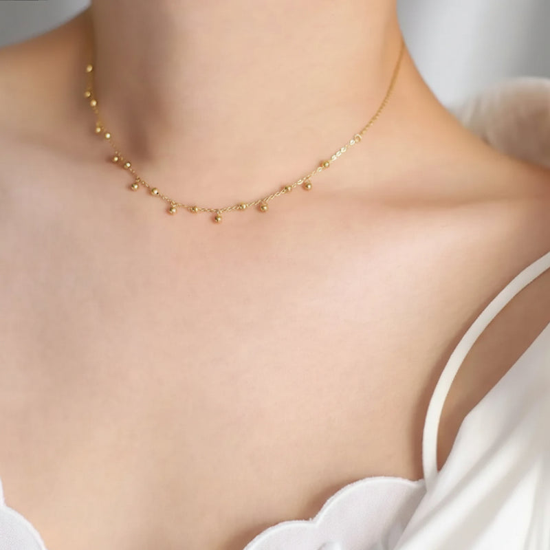 Aganya kreation Vyomina Chain 18k Gold Plated Stainless Steel Tarnish Free Waterproof Female Jewellery