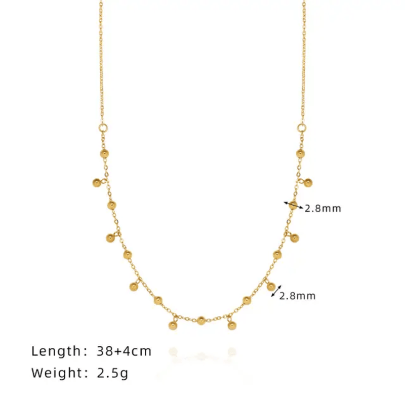 Aganya kreation Vyomina Chain 18k Gold Plated Stainless Steel Tarnish Free Waterproof Female Jewellery