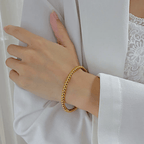 Aganya kreation Willow 18k Gold Plated Stainless Steel Tarnish Free Waterproof Female bracelet