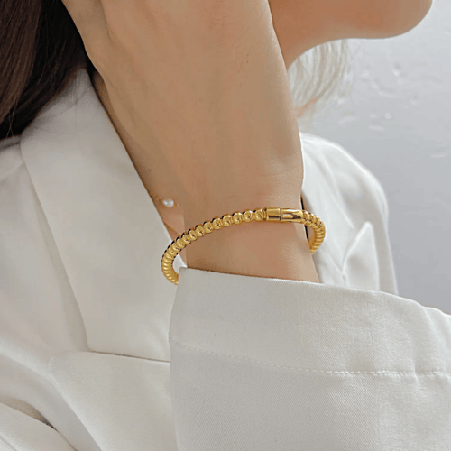 Aganya kreation Willow 18k Gold Plated Stainless Steel Tarnish Free Waterproof Female bracelet
