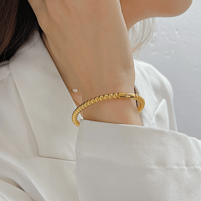 Aganya kreation Willow 18k Gold Plated Stainless Steel Tarnish Free Waterproof Female bracelet