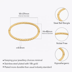 Aganya kreation Willow 18k Gold Plated Stainless Steel Tarnish Free Waterproof Female bracelet
