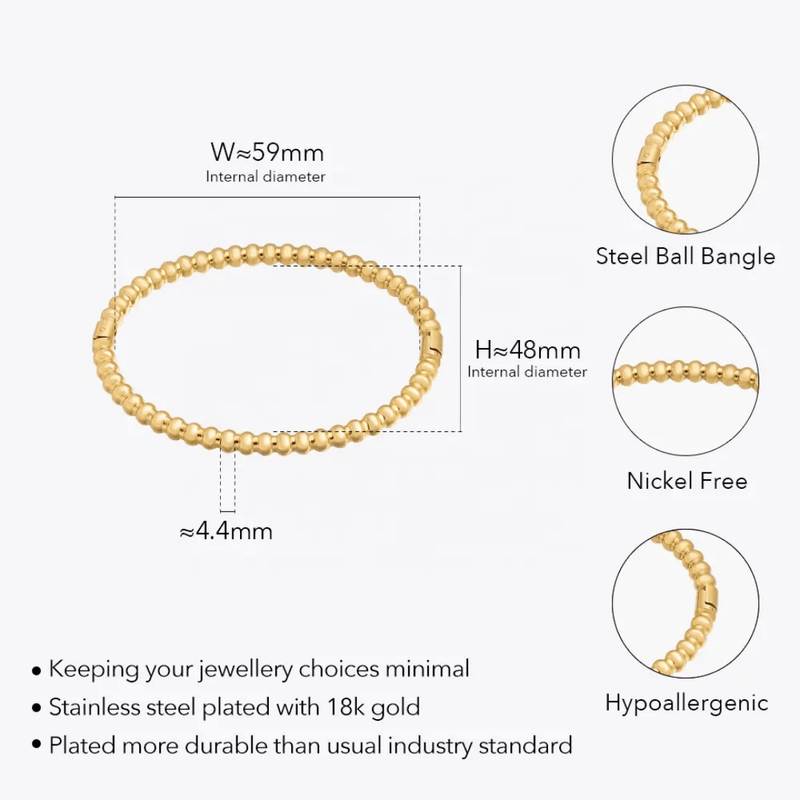 Aganya kreation Willow 18k Gold Plated Stainless Steel Tarnish Free Waterproof Female bracelet