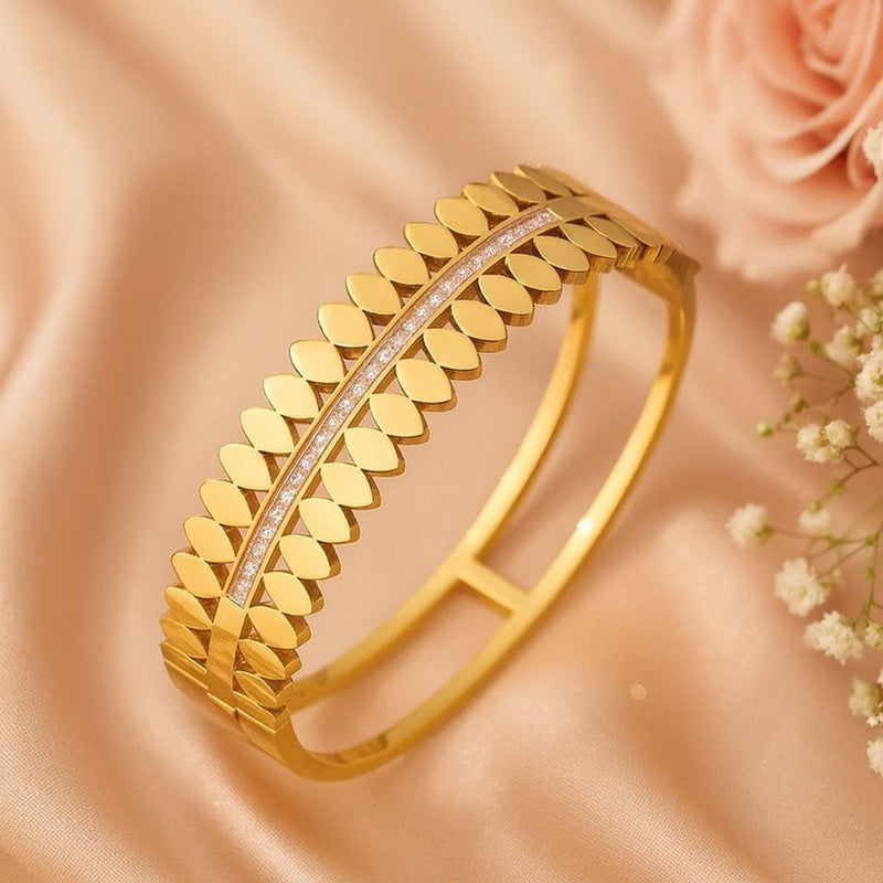 Aganya kreation Zevuc bracelet 18k Gold Plated Stainless Steel Tarnish Free Waterproof Female Jewellery