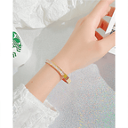 Aganya kreation Zinnia Bracelet 18k Gold Plated Stainless Steel Tarnish Free Waterproof Female Jewellery