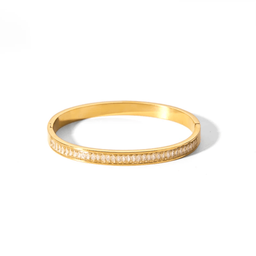 Aganya kreation Zinnia Bracelet 18k Gold Plated Stainless Steel Tarnish Free Waterproof Female Jewellery
