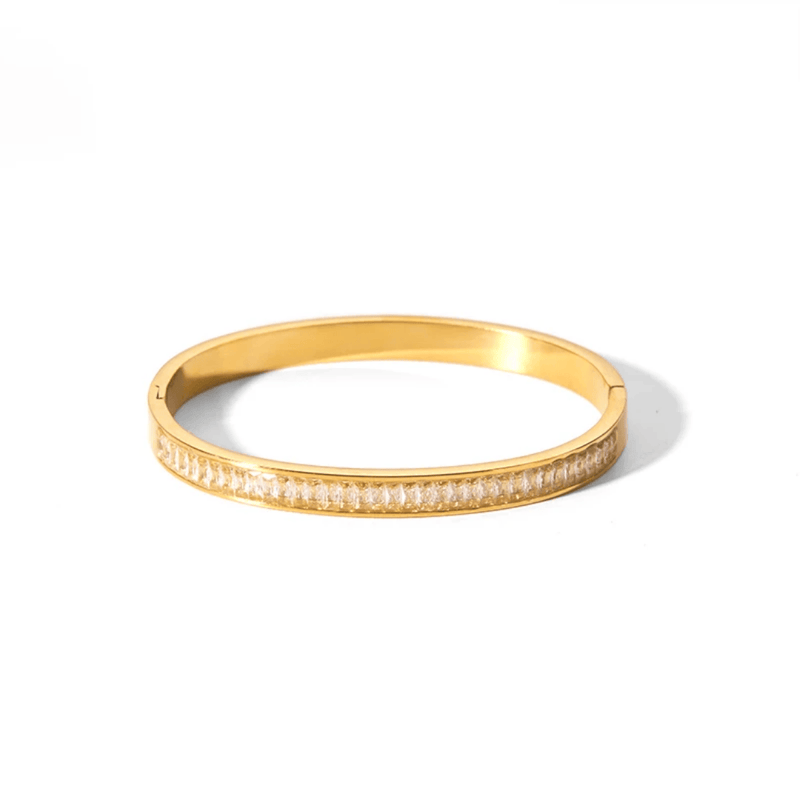 Aganya kreation Zinnia Bracelet 18k Gold Plated Stainless Steel Tarnish Free Waterproof Female Jewellery