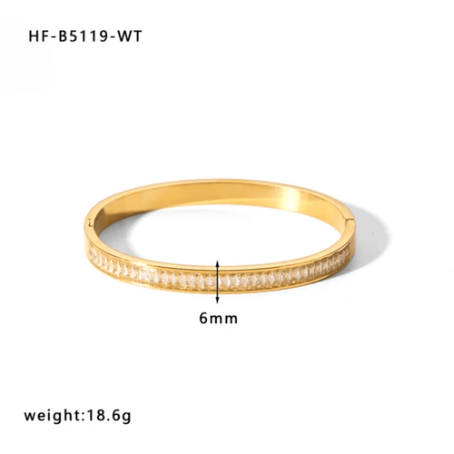 Aganya kreation Zinnia Bracelet 18k Gold Plated Stainless Steel Tarnish Free Waterproof Female Jewellery