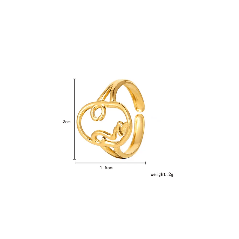 Aganya kreation Ziome 18k Gold Plated ring