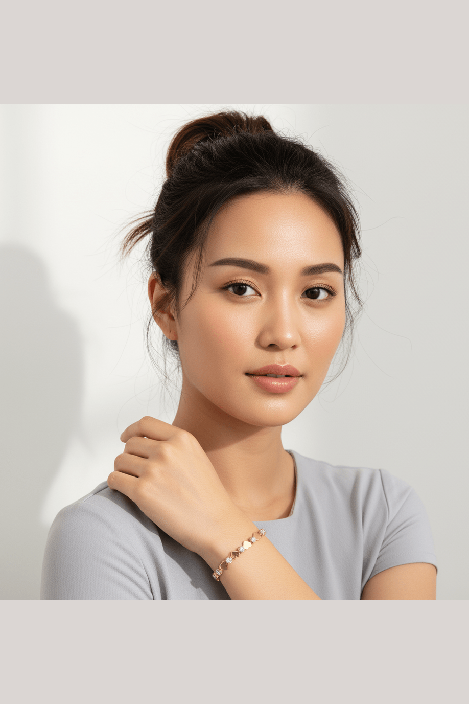 B-87-18k Gold Plated Stainless Steel Tarnish Free Waterproof Female Jewellery