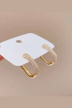 ES-160-18k Gold Plated Stainless Steel Tarnish Free Waterproof Female Earrings