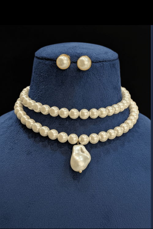 Alvyena shell pearls mala set