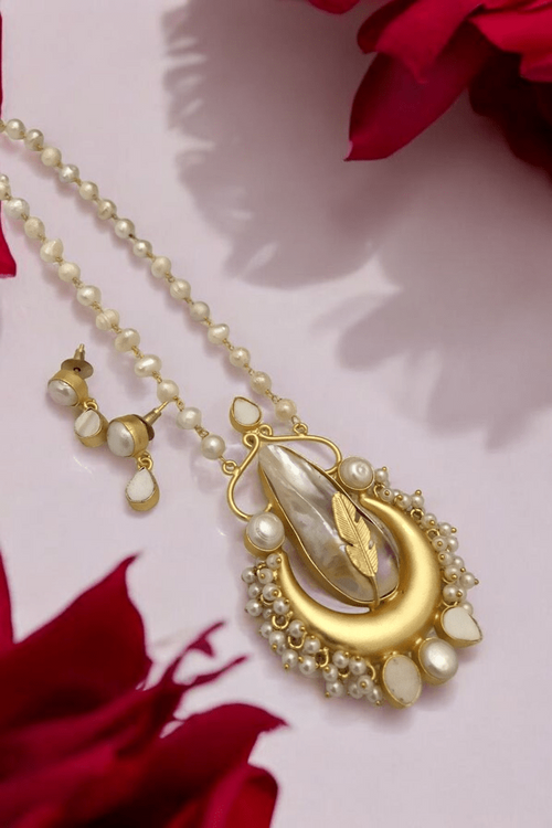 Amala Real Pearl Set - Handcrafted Elegance for Every Occasion