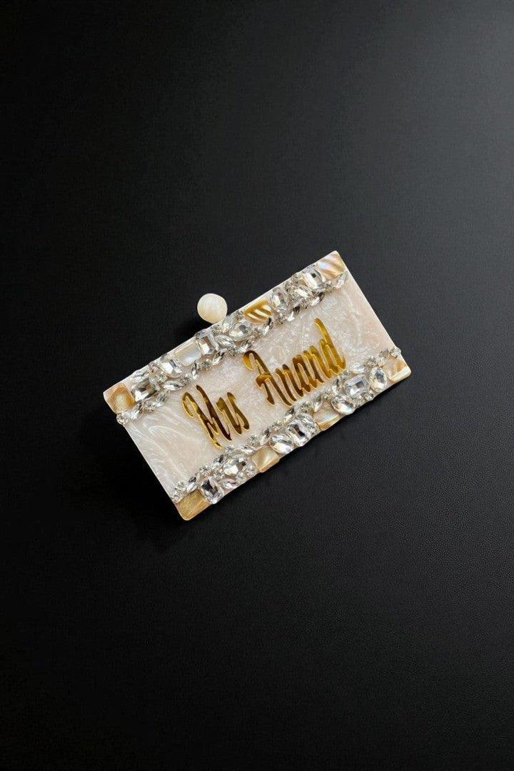 Amanda name Customisable clutch