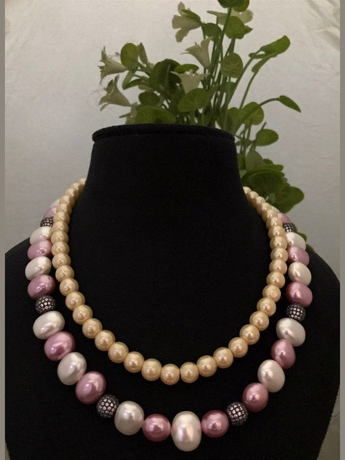 Anahi Mala Set - Elegant Shell Pearl Jewelry for Any Occasion