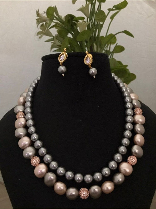 Anahi Mala Set - Elegant Shell Pearl Jewelry for Any Occasion
