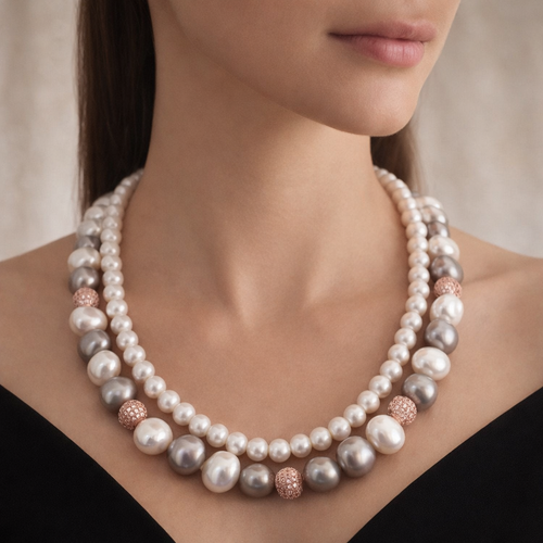 Anahi Mala Set - Elegant Shell Pearl Jewelry for Any Occasion