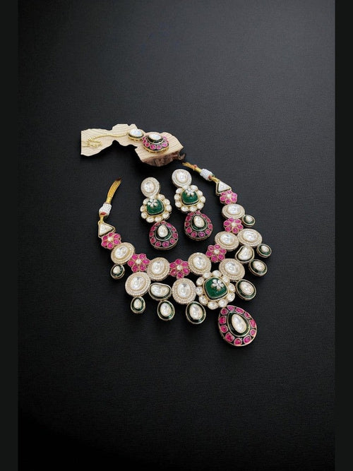 Anokhi Moissanite polki kundan set