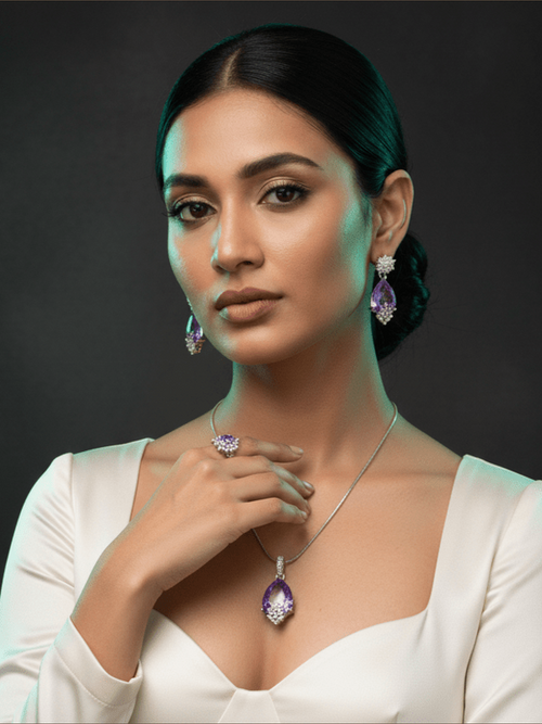 Anura Combo - Elegant Copper Alloy Jewelry Set