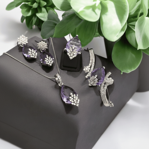 Anura Combo - Elegant Copper Alloy Jewelry Set