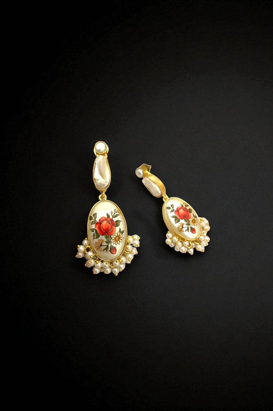 Ati real pearl earrings