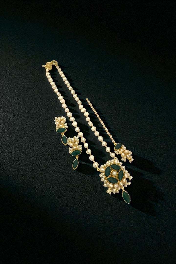 Atiksha real pearl combo set