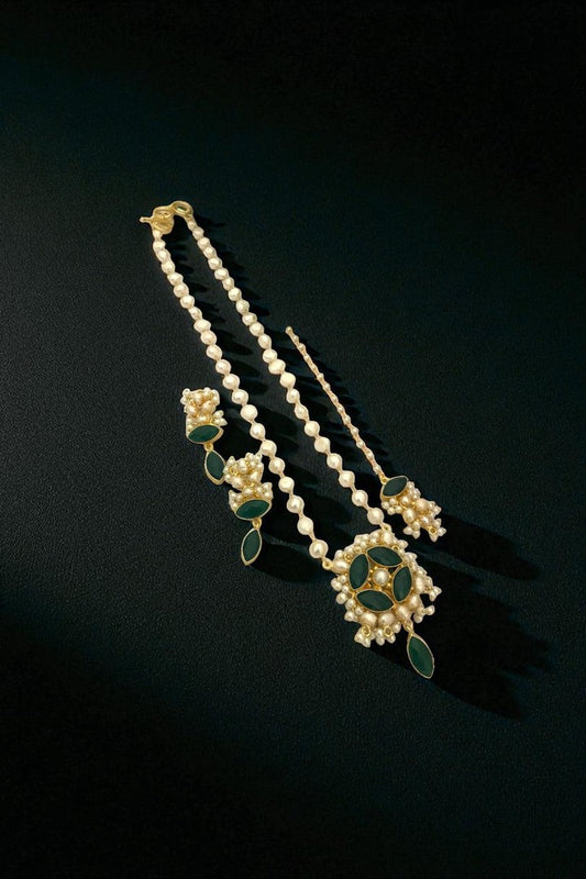 Atiksha real pearl combo set