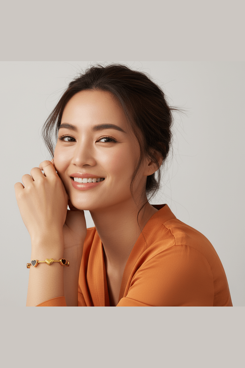 B-113 – 18k Gold Plated Stainless Steel Tarnish Free Waterproof Female Jewellery