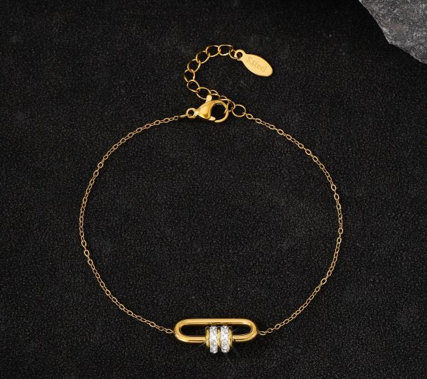 B-133 – 18k Gold Plated Stainless Steel Tarnish Free Waterproof Female Jewellery