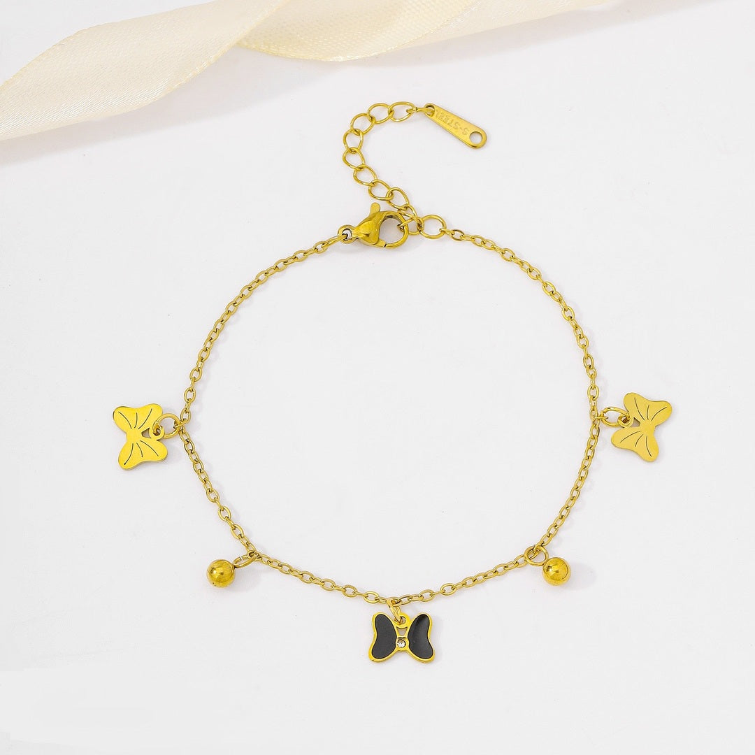 B-135 – 18k Gold Plated Stainless Steel Tarnish Free Waterproof Female bracelet
