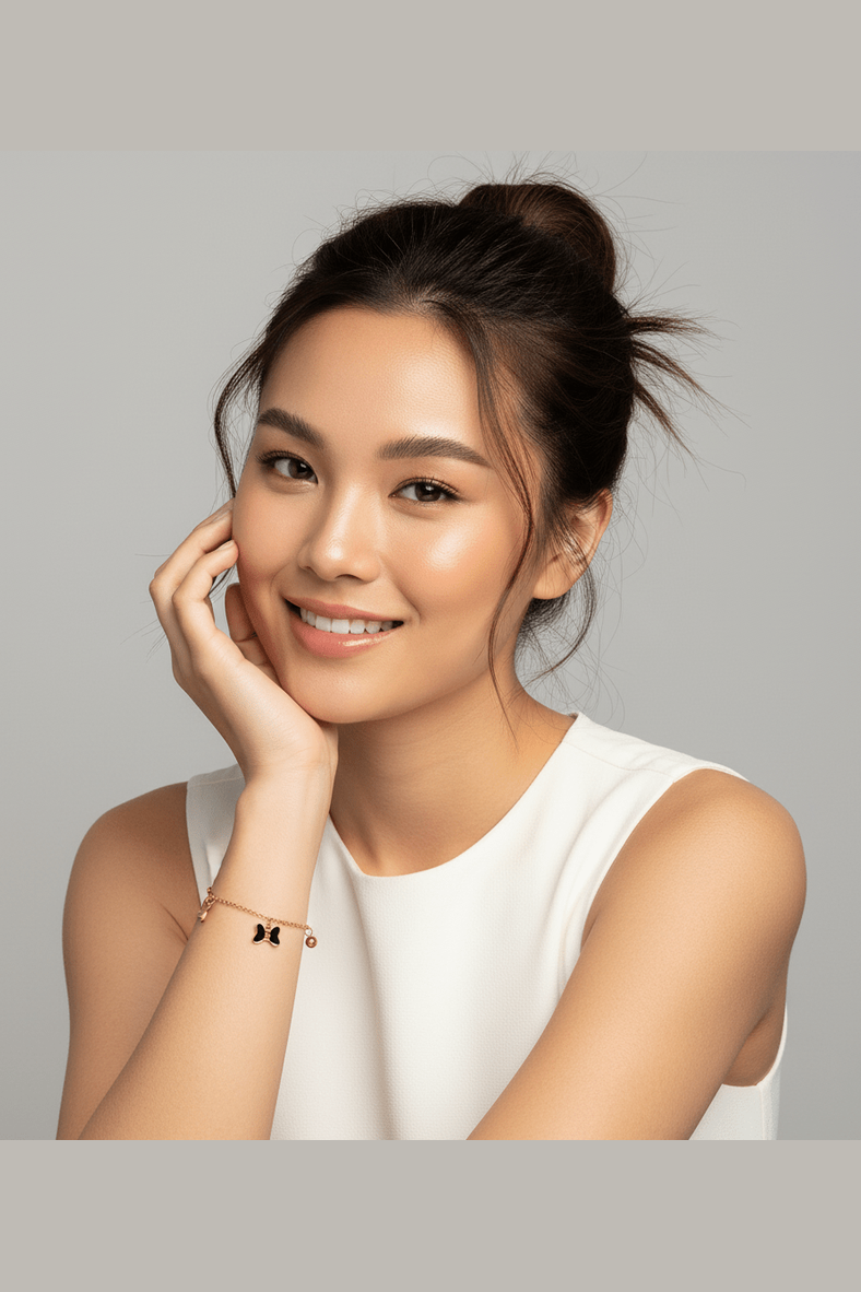 B-135 – 18k Gold Plated Stainless Steel Tarnish Free Waterproof Female bracelet