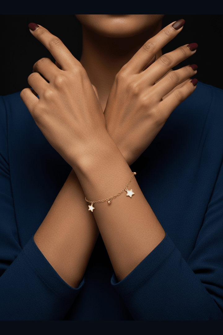 B-137– 18k Gold Plated Stainless Steel Tarnish Free Waterproof Female Jewellery