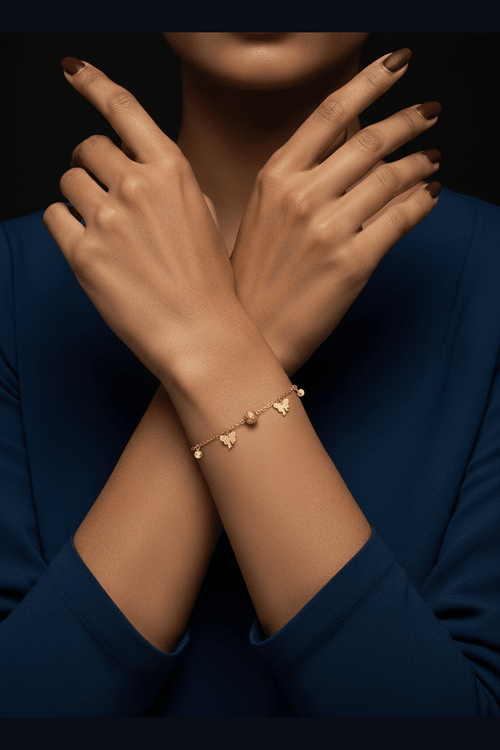 B-138 – 18k Gold Plated Stainless Steel Tarnish Free Waterproof Female Jewellery