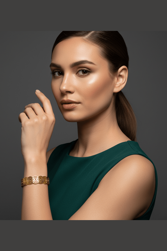 B-154 – 18k Gold Plated Stainless Steel Tarnish Free Waterproof Female Jewellery