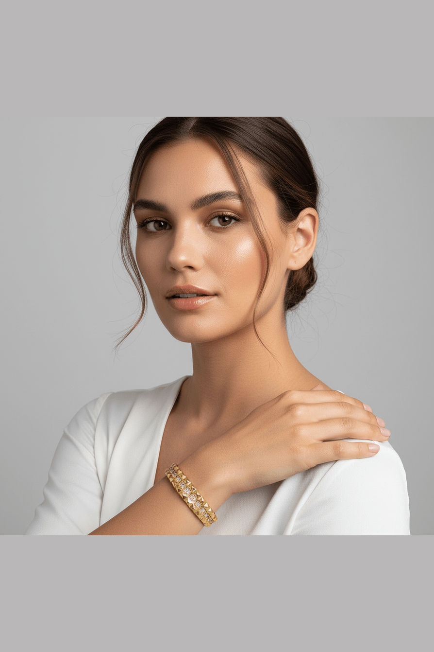 B-158 – 18k Gold Plated Stainless Steel Tarnish Free Waterproof Female Jewellery