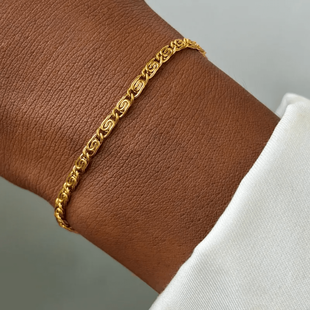 B-172-18k Gold Plated Stainless Steel Tarnish Free Waterproof Female Jewellery