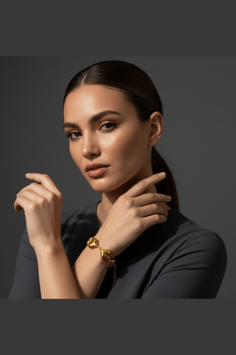 B-173-18k Gold Plated Stainless Steel Tarnish Free Waterproof Female Jewellery