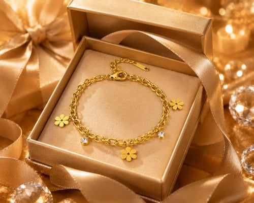 B-183-18k Gold Plated Stainless Steel Tarnish Free Waterproof Female Jewellery