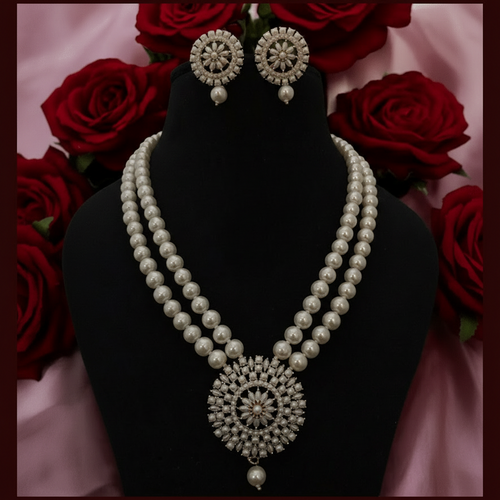 Bindiya Real Pearl Set - Elegant Brass Jewelry