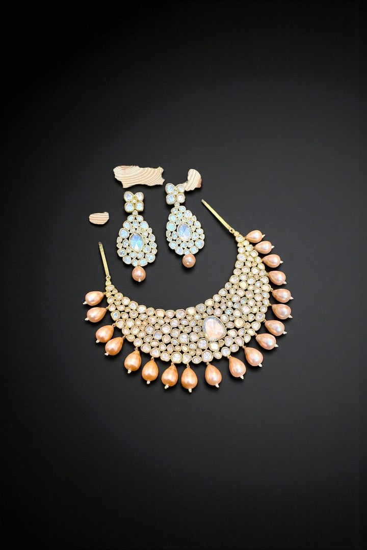 Blossom polki kundan set