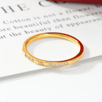 Brisk Ring 18k Gold Plated Stainless Steel Tarnish Free Waterproof Female Jewellery