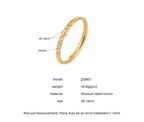 Brisk Ring 18k Gold Plated Stainless Steel Tarnish Free Waterproof Female Jewellery