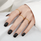 Brisk Ring 18k Gold Plated Stainless Steel Tarnish Free Waterproof Female Jewellery