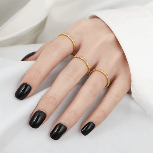 Brisk Ring 18k Gold Plated Stainless Steel Tarnish Free Waterproof Female Jewellery