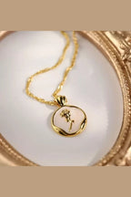 C-208-18k Gold Plated Stainless Steel Tarnish Free Waterproof Female Jewellery