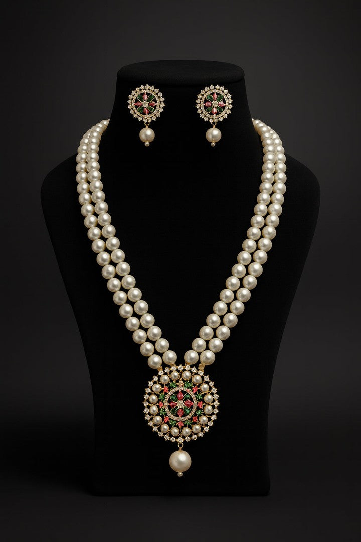 Chandrima real pearl set